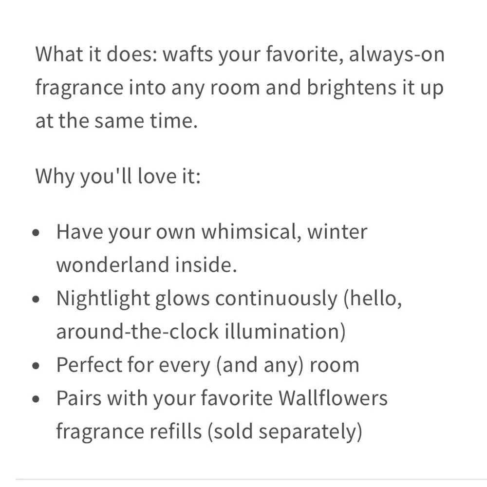 BATH AND BODY WORKS SNOWGLOBE FIBER OPTIC NIGHTLIGHT WALLFLOWER PLUG
